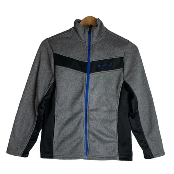10. Spyder Boys Sweater Jacket Front Zip  Size XL (14-16) - Picture 1 of 8
